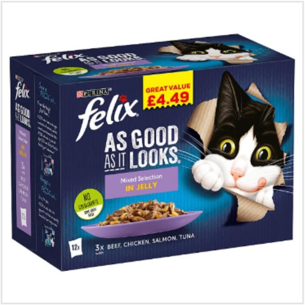 London Grocery Felix As Good As It Looks Mixed Selection in Jelly 12 x 100g x Case of 4