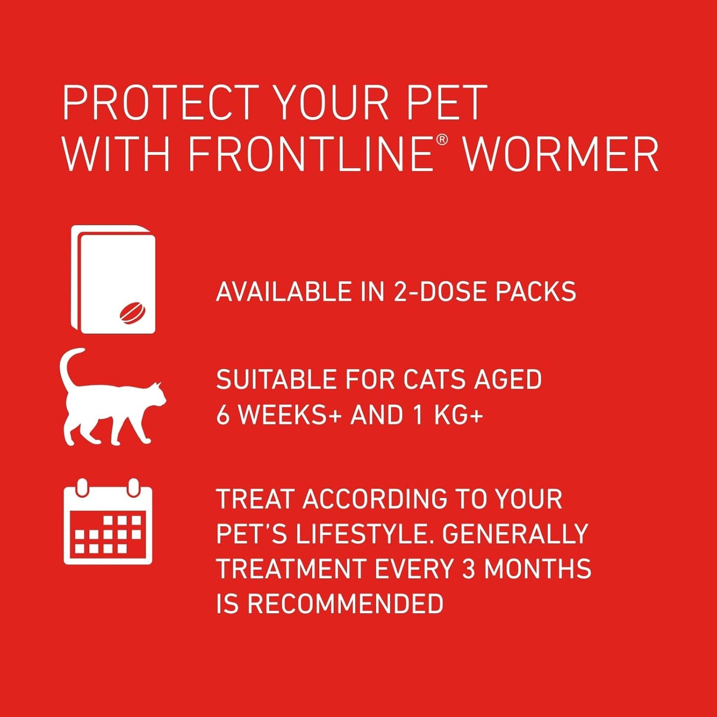 FRONTLINE WORMER - Cat Worming Treatment - 2 Tablets
