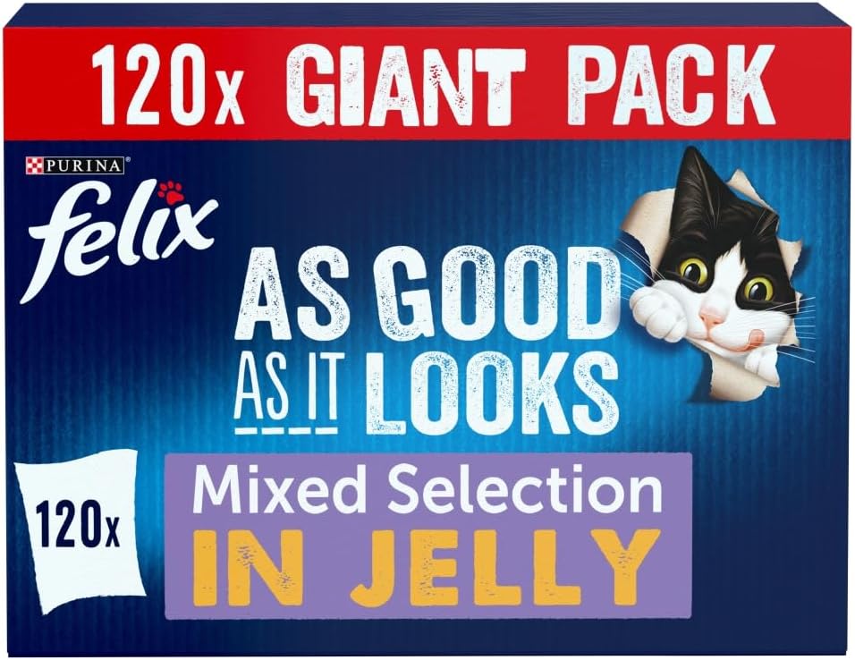 FELIX As Good As it Looks Mixed Selection in Jelly Wet Cat Food 120x100g