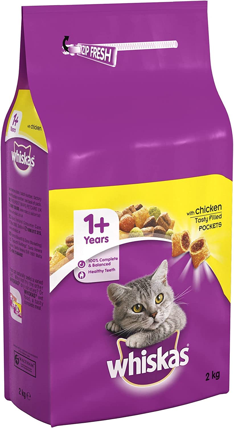 Whiskas 1+ Tuna 1.9kg Bag, Adult Cat Dry Food