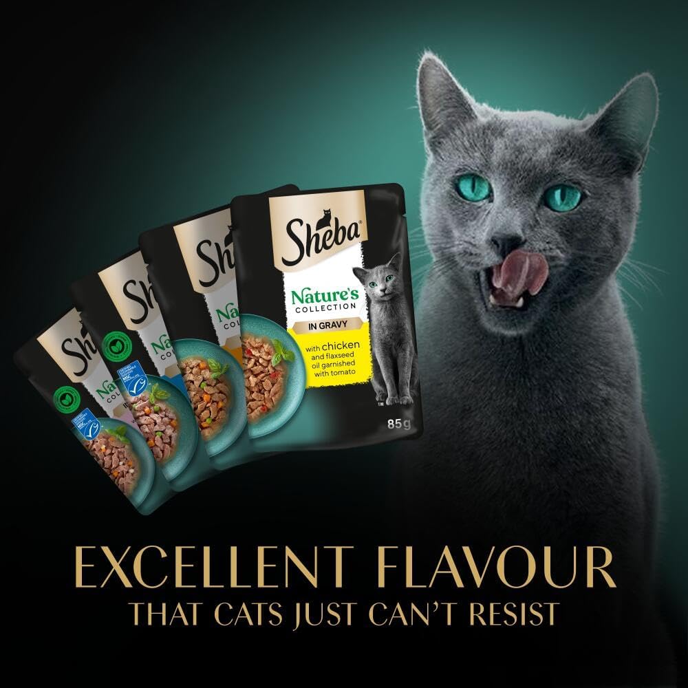 SHEBA Natures Collection Cat Pouches Mixed Selection in Gravy 72x85g pack