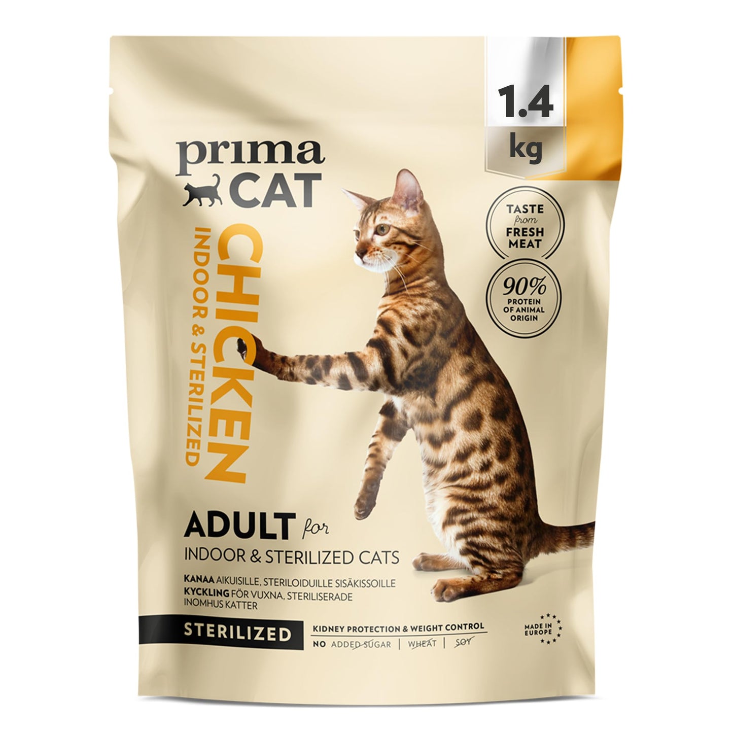 PrimaCat - Complete Dry Grain Free Salmon Flavoured Cat Food, Adult Cat Food, 1.4kg