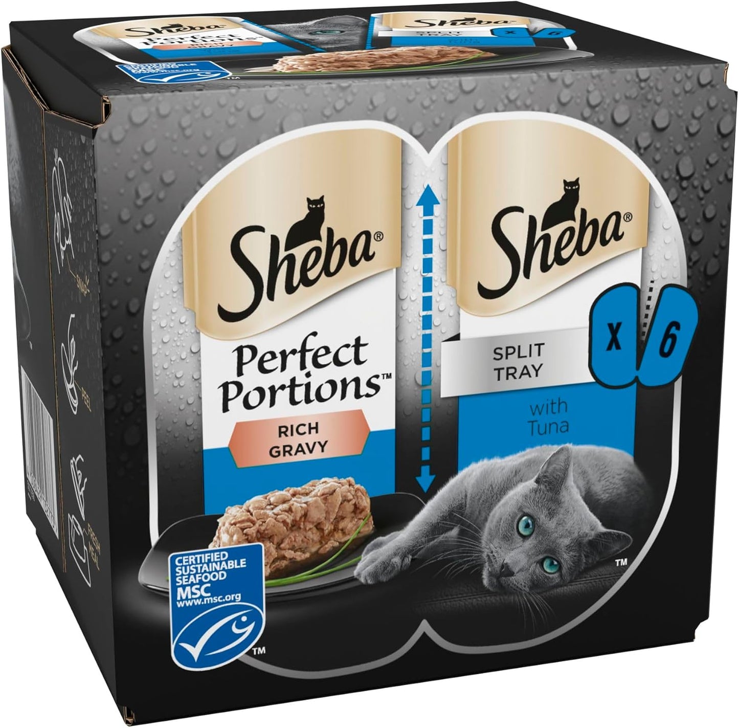 Sheba Portions with Tuna Chunks in Gravy 8 x 3x(2x37.5g)