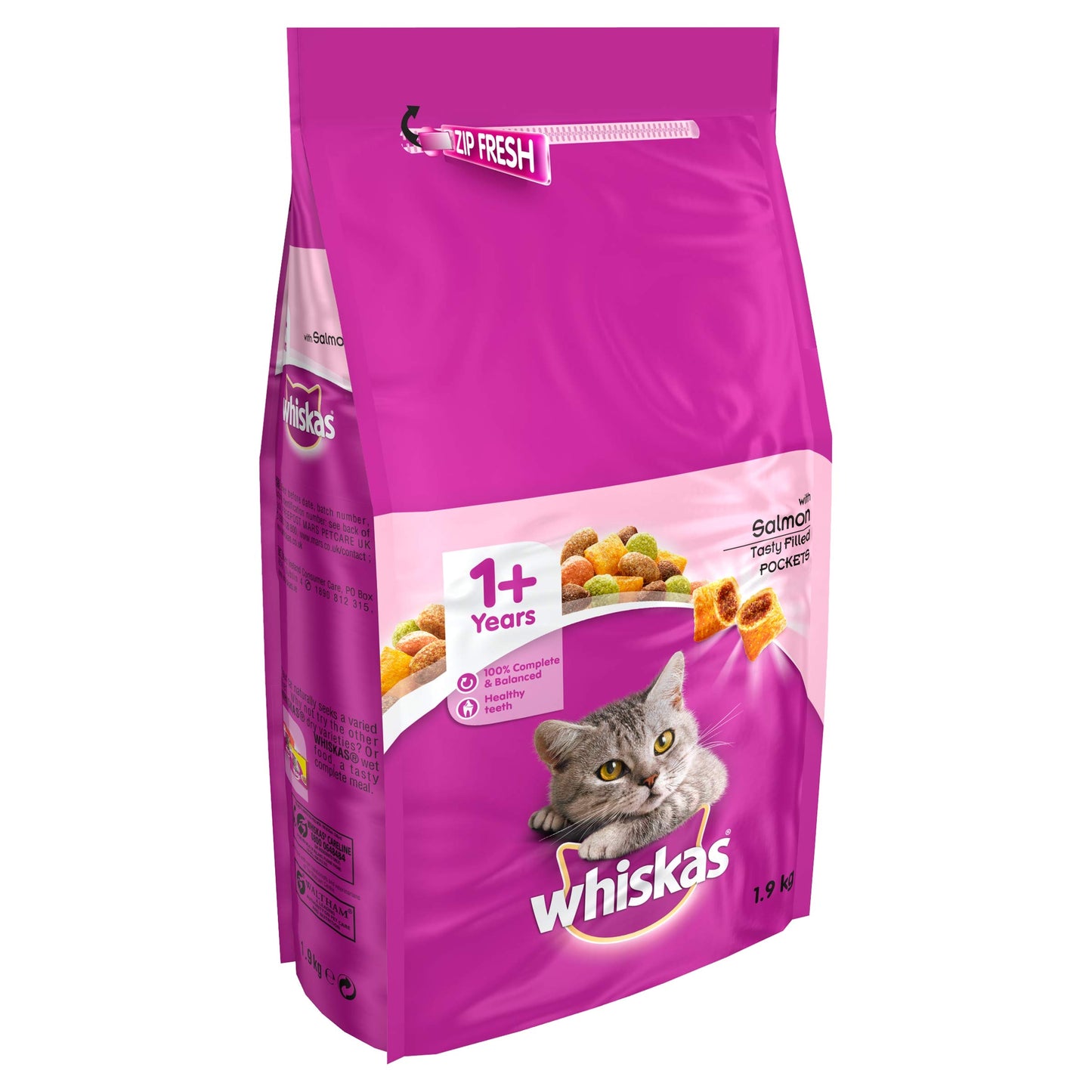 Whiskas 1+ Tuna 1.9kg Bag, Adult Cat Dry Food