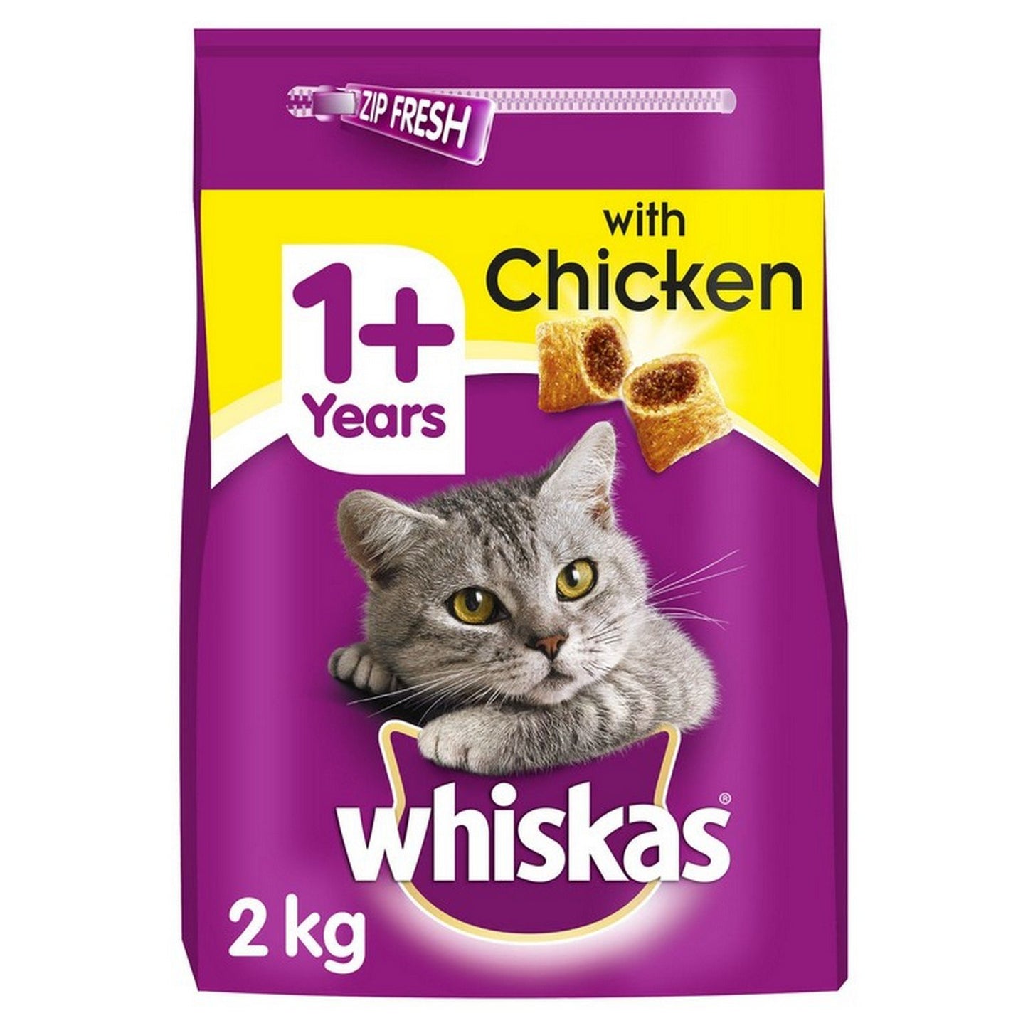 Whiskas 1+ Tuna 1.9kg Bag, Adult Cat Dry Food