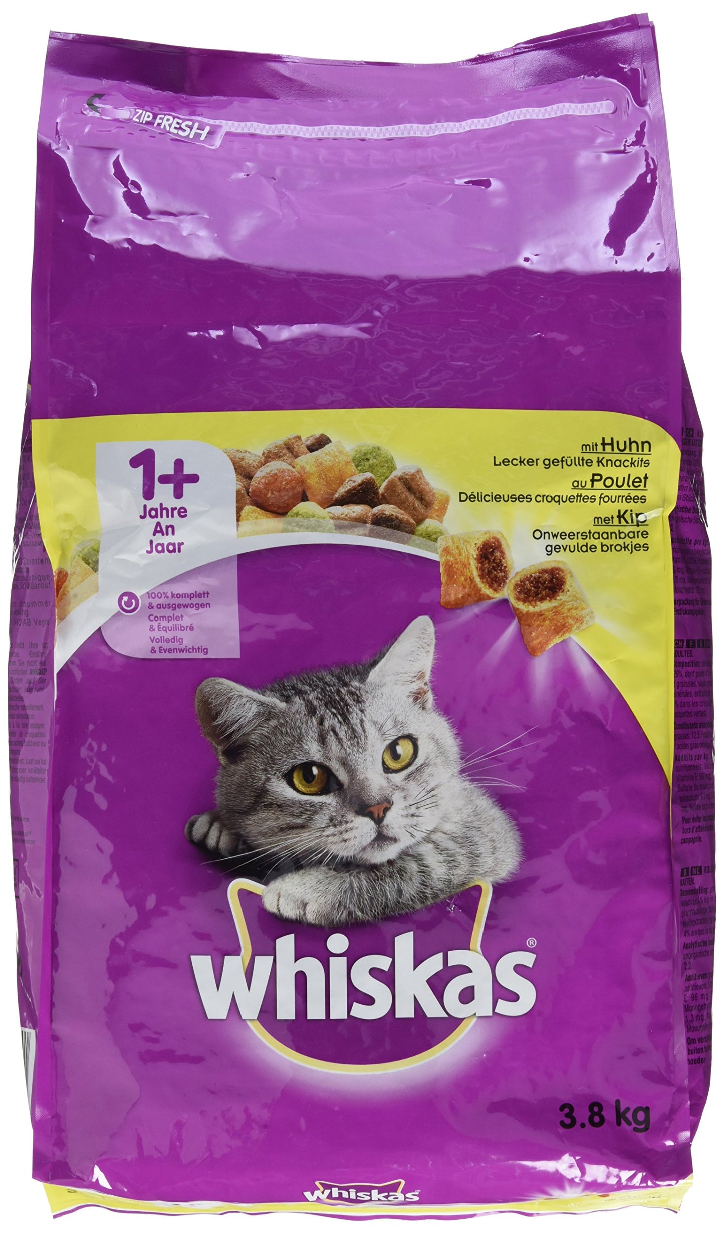 Whiskas 1+ Tuna 1.9kg Bag, Adult Cat Dry Food