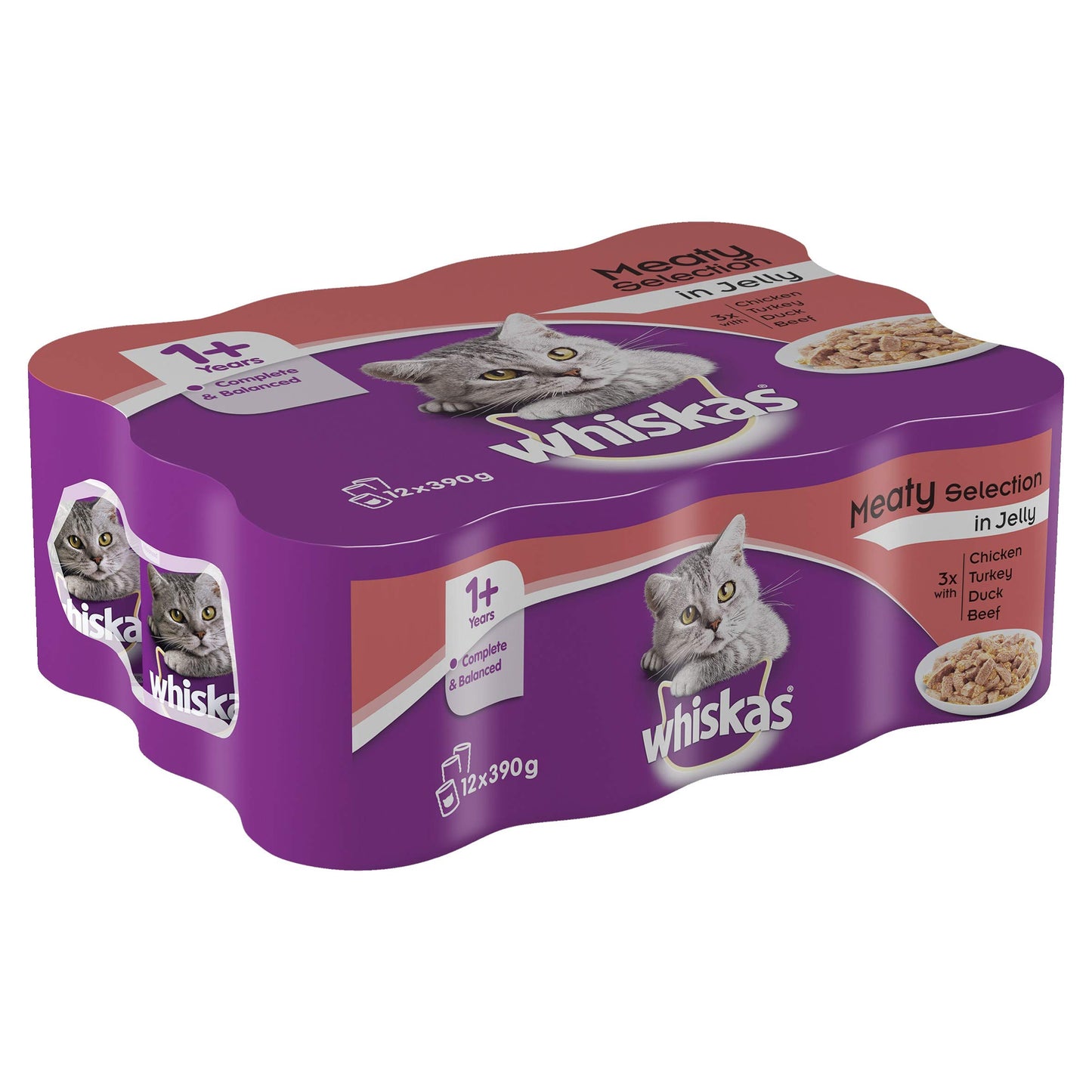 Whiskas Junior Poultry Selection in Jelly 84 Pouches, Wet Kitten & Cat Food, Selection of Chicken, Duck, Poultry & Turkey, Megapack (84 x 85 g)