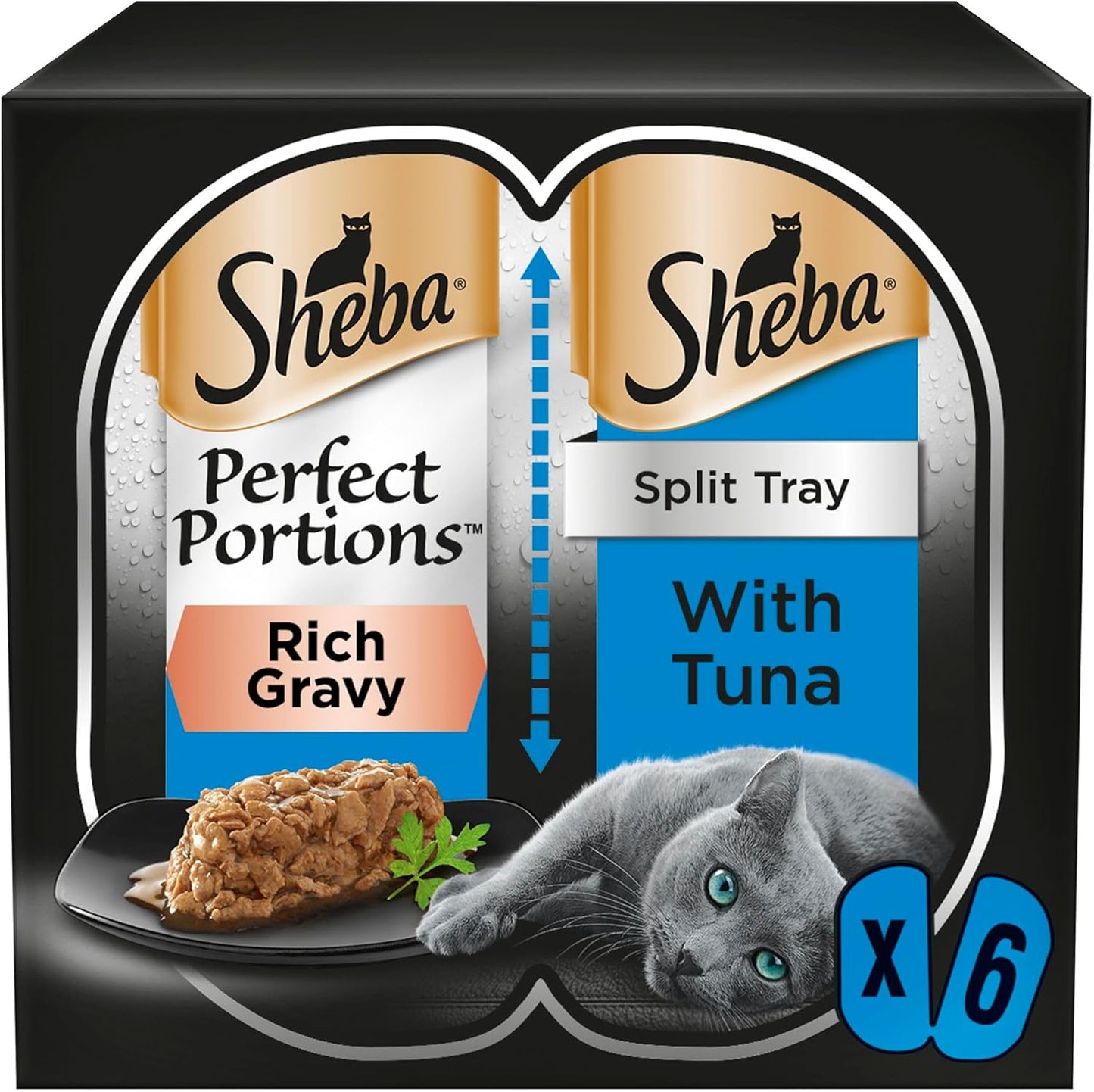 Sheba Portions with Tuna Chunks in Gravy 8 x 3x(2x37.5g)