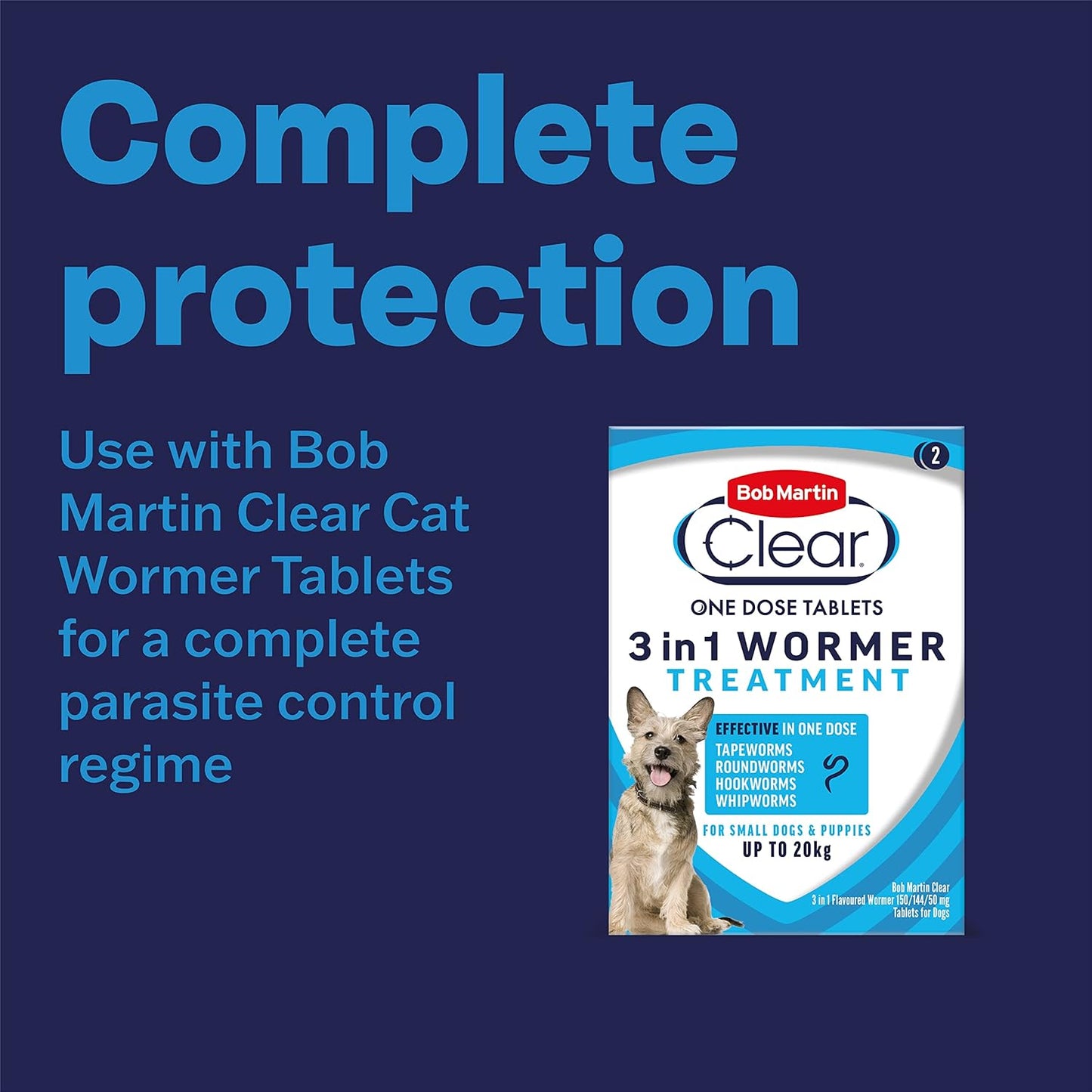 Bob Martin Clear Flea Treatment for Large Dogs (3 Tablets) - Kills 100 Percent of Fleas within 24 Hours (over 11kg)