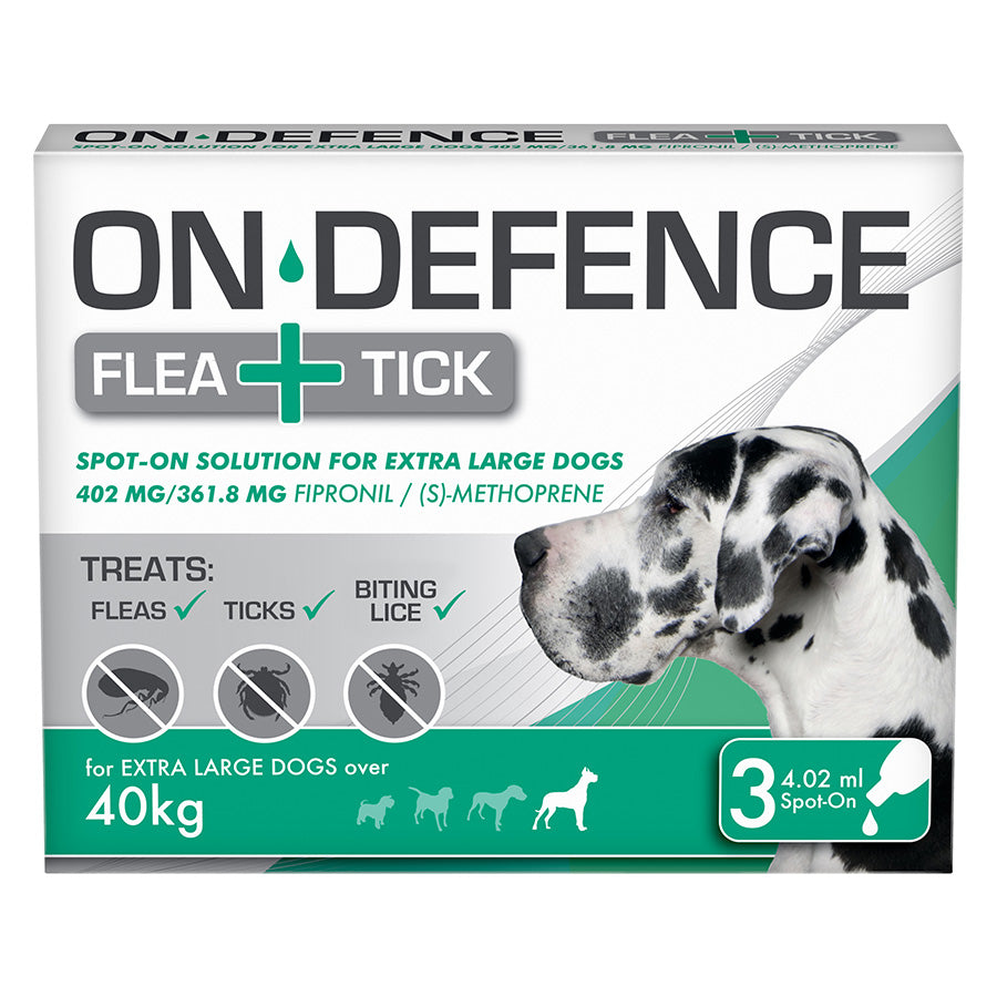 On Defence Flea And Tick Spot On Solution For Extra Large Dogs Over 40kg
