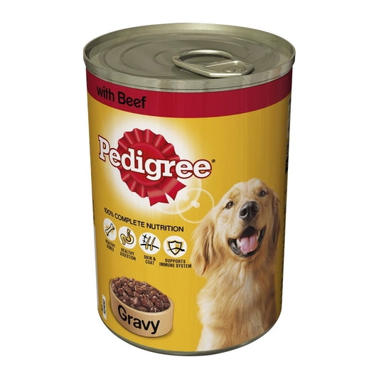 Pedigree Beef In Gravy Wet Dog Food (12 Packs) (12 x 400g) (Beef In Gravy)
