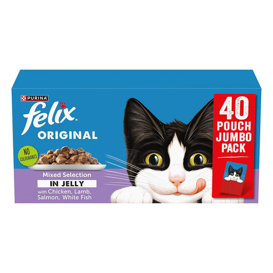 FELIX ORIGINAL Mixed Menu in Jelly Wet Cat Food 40x85g