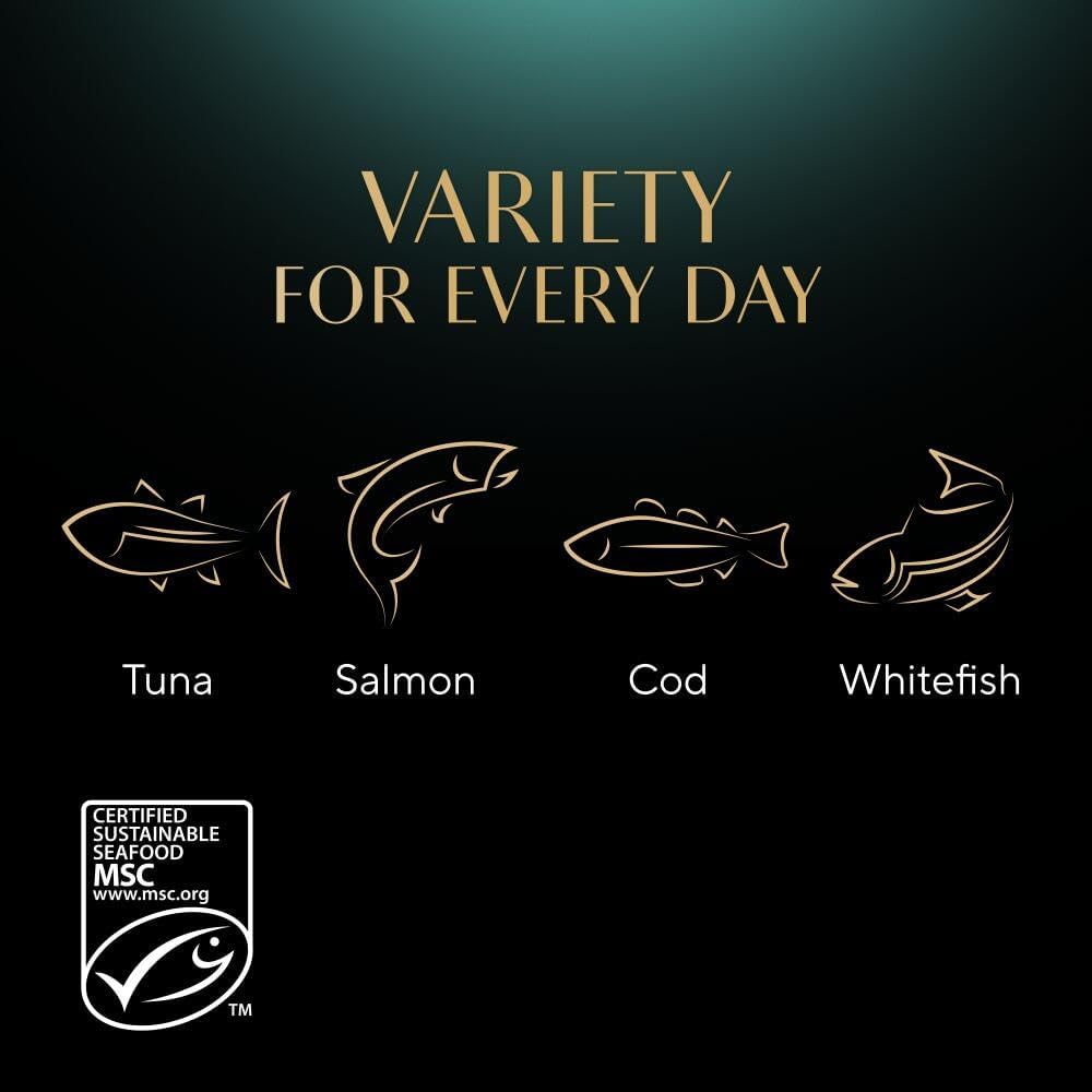 SHEBA Natures Collection Cat Pouches Fish Collection in Gravy 12x85g (pack of 4)