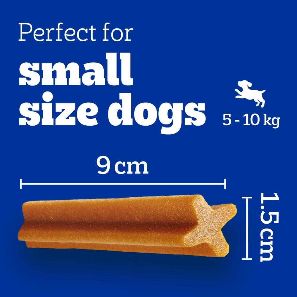Pedigree Dentastix - Daily Dental Care Chews, Small Dog Treats from 5-10 kg, 10 Bags (10 x 110 g/Total of 70 Sticks)