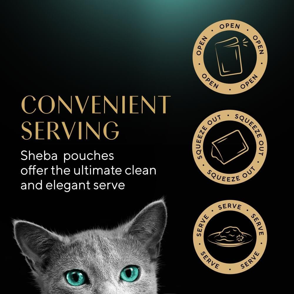 SHEBA Natures Collection Cat Pouches Fish Collection in Gravy 12x85g (pack of 4)