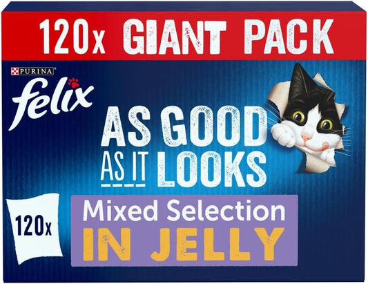 FELIX As Good As it Looks Mixed Selection in Jelly Wet Cat Food 120x100g