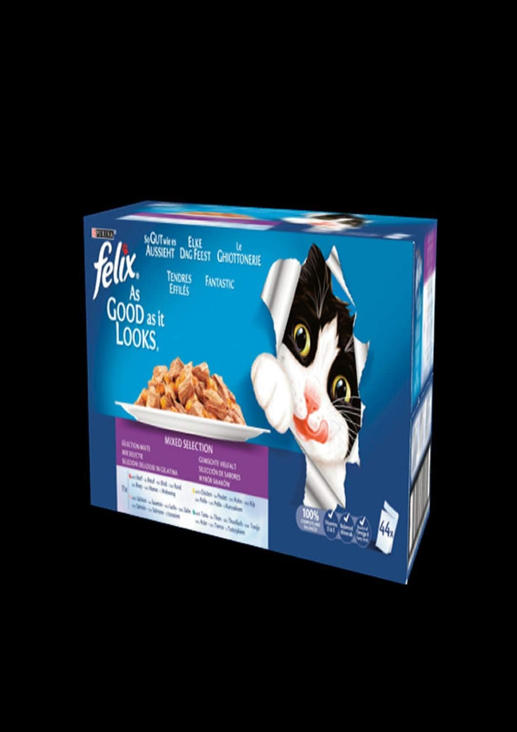 Felix As Good As It Looks Cat Food Mix PAck 44 x 100 g