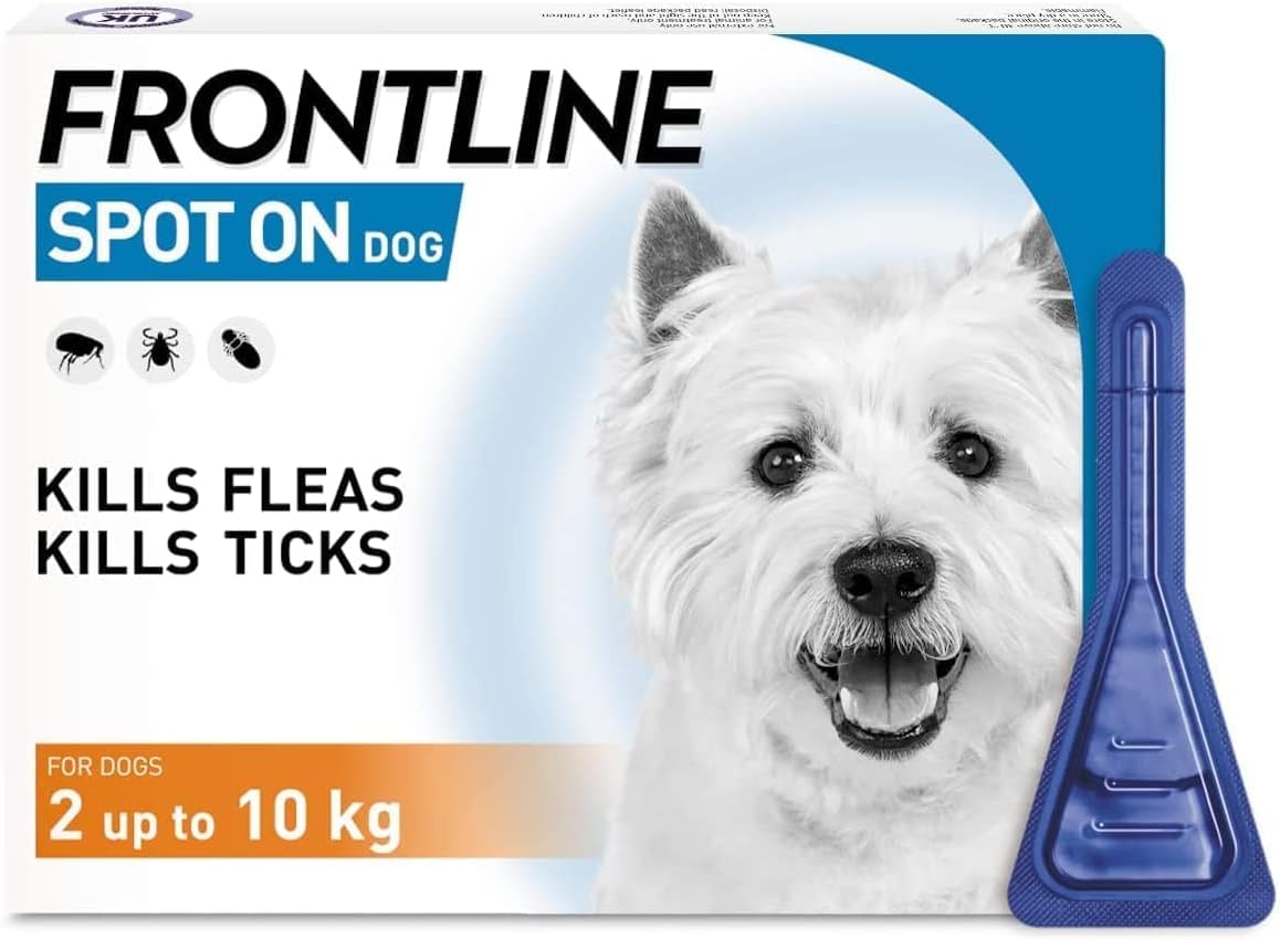 FRONTLINE Spot On Flea & Tick Treatment for Small Dogs (2-10kg) 1 Pipette Box