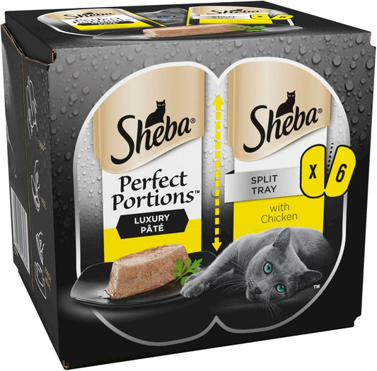 Sheba Perfect Portions Cat Food Tray with Chicken in Loaf, 225 g (Pack of 8)