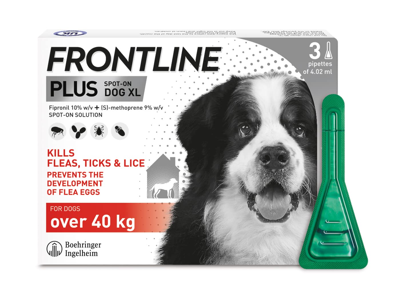 FRONTLINE Plus Flea & Tick Treatment for Medium Dogs (10-20 kg) - 6 Pipettes