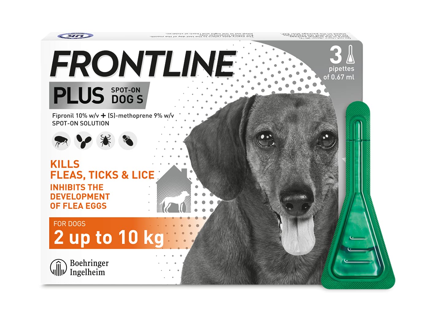 FRONTLINE Plus Flea & Tick Treatment for Medium Dogs (10-20 kg) - 6 Pipettes
