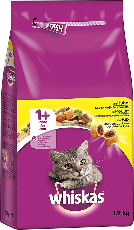 Whiskas Dry Adult 1 + with Chicken 1.9 Kg