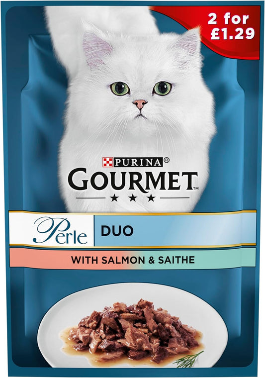 Wowboxme Gourmet PERLE Cat Wet Food 26 x 85g PMP (Duo with Salmon & Saithe)