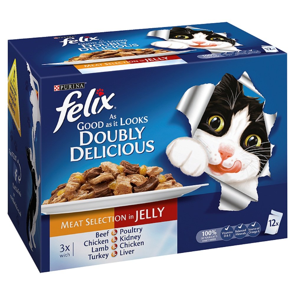 Felix As Good As It Looks Cat Food Mix PAck 44 x 100 g