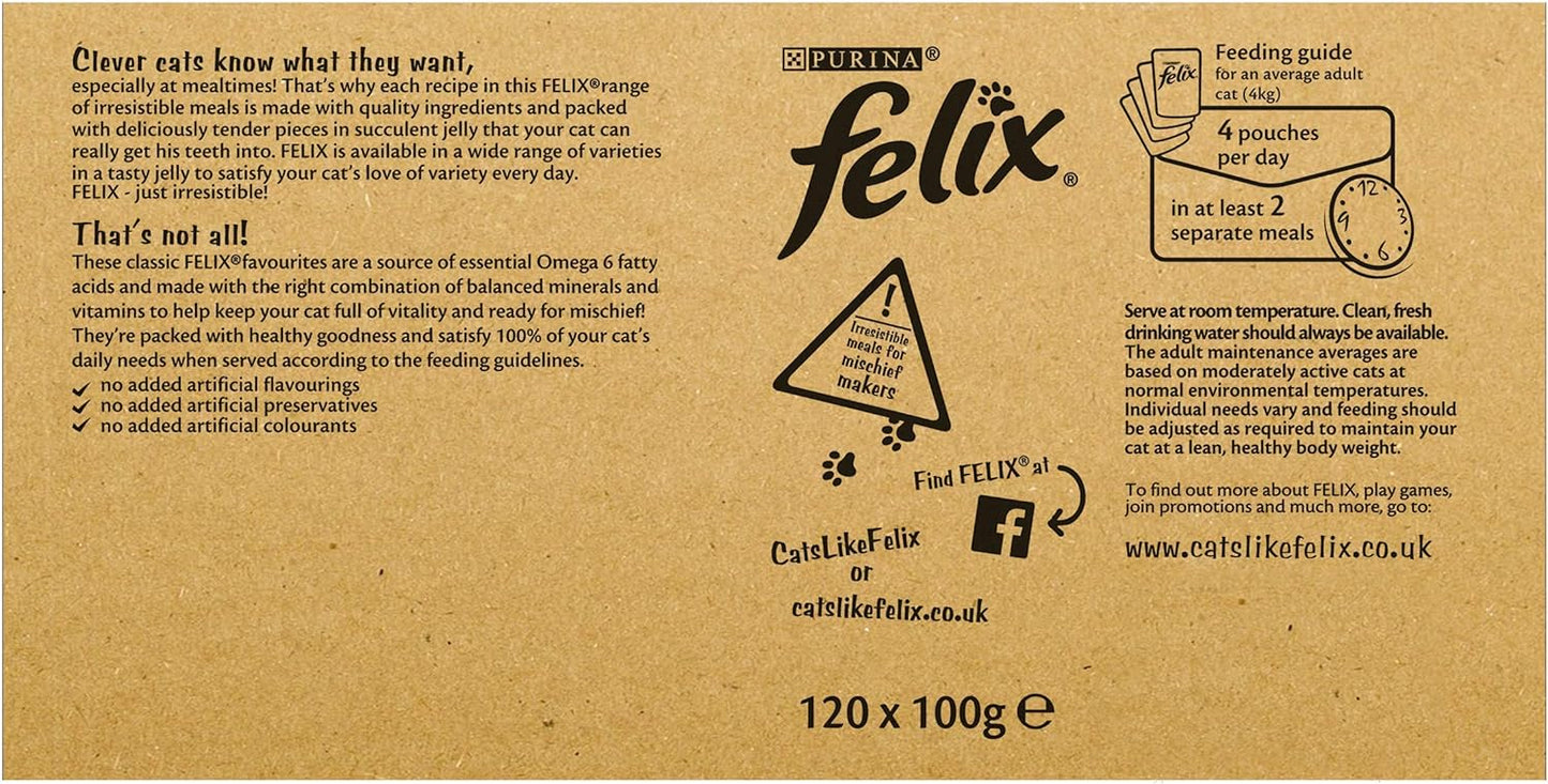 Felix Mixed Selection in Jelly Cat Food 120x100g