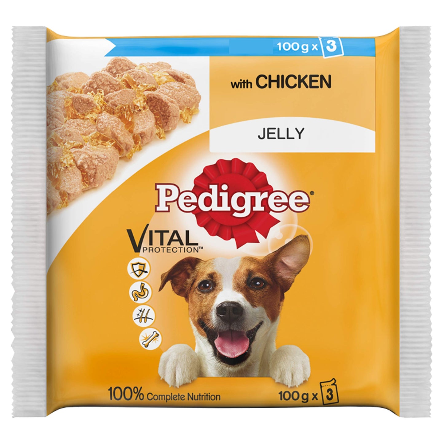 Pedigree Mixed Selection in Jelly 40 Pouches, Adult Wet Dog Food, Megapack (40 x 100 g)