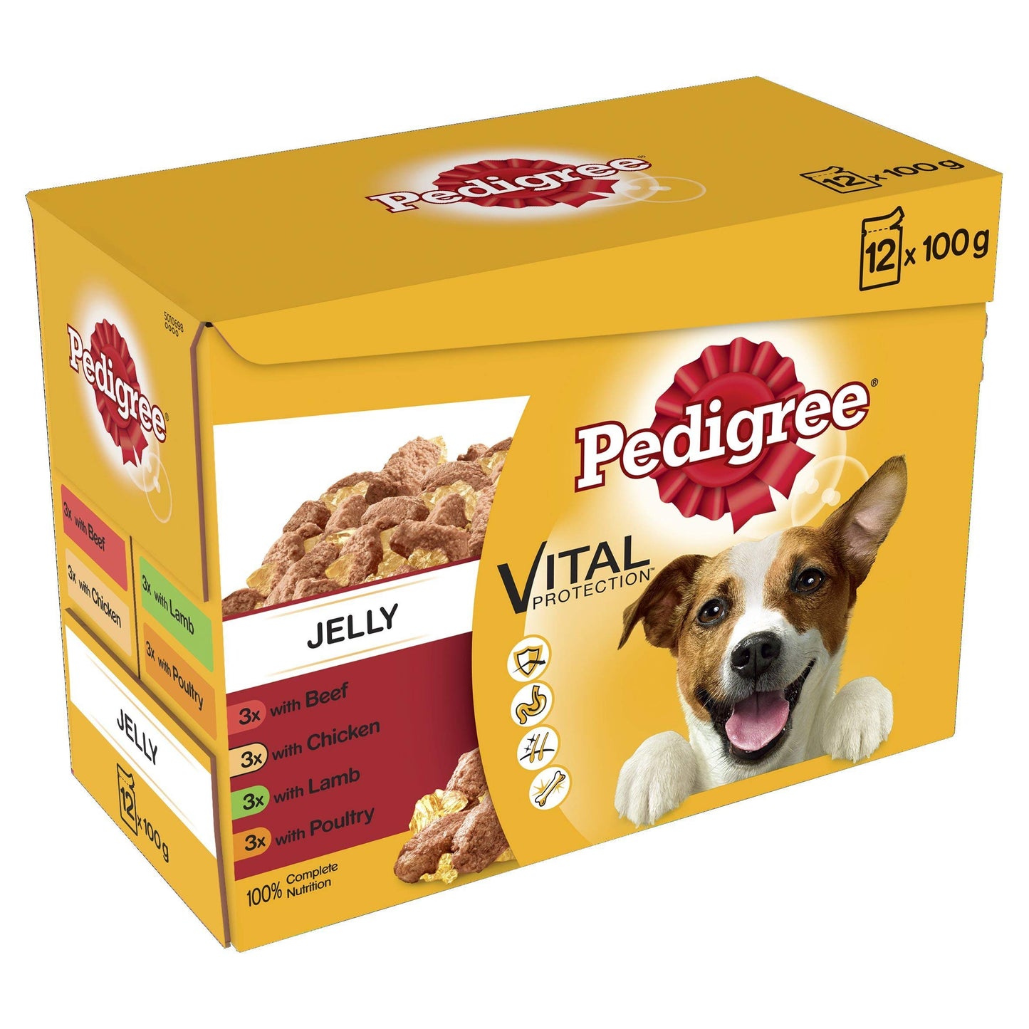 Pedigree Dog Pouches Mixed Selection in Jelly, Chicken, 80 x 100g