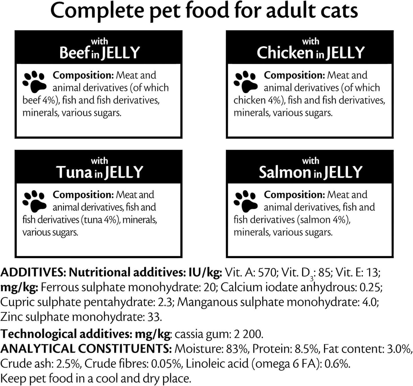 Felix Mixed Selection in Jelly Cat Food, 100 g x 80 Pouches