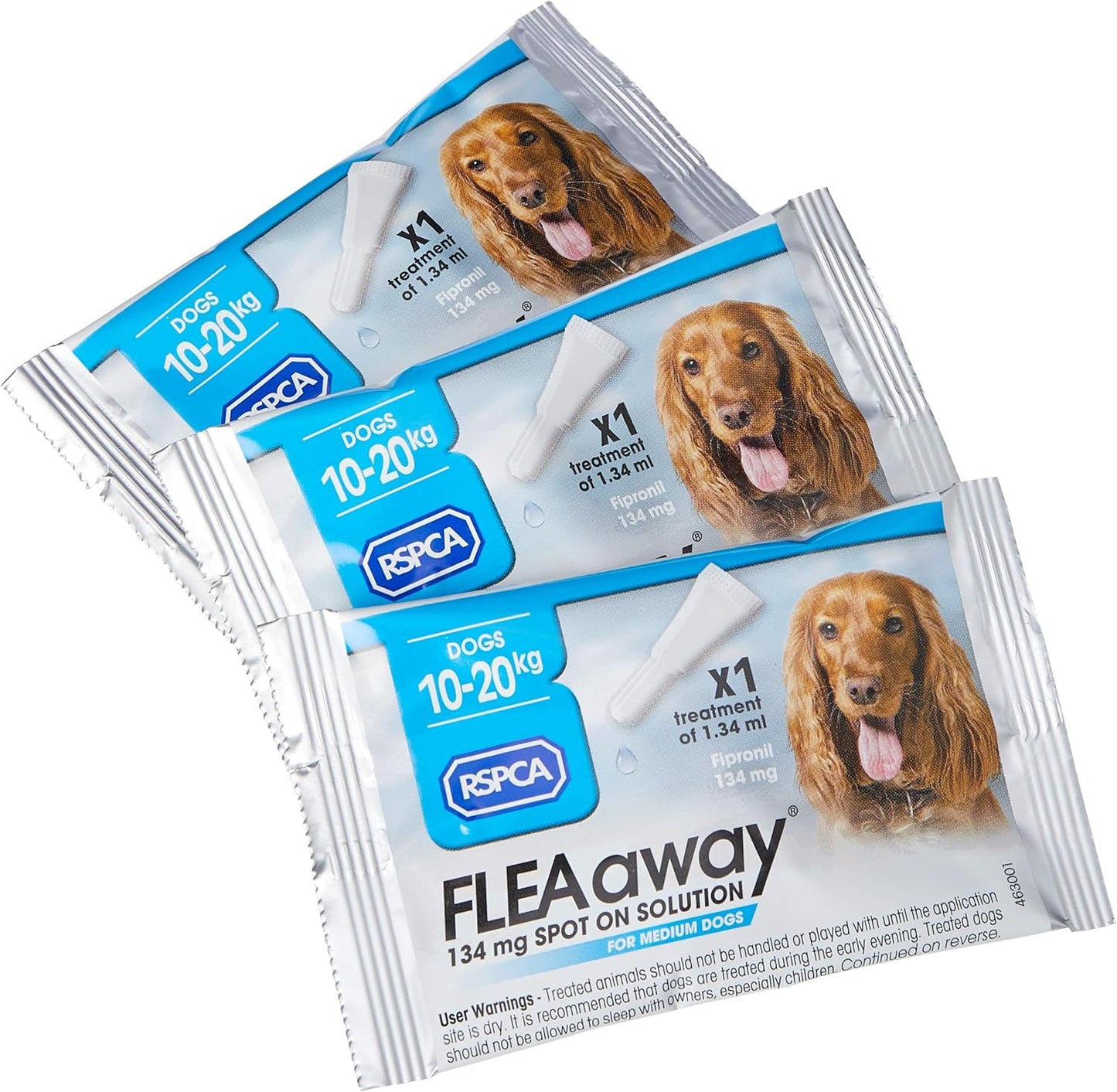 RSPCA FleaAway Spot On Solution for Medium Dogs, 134 mg