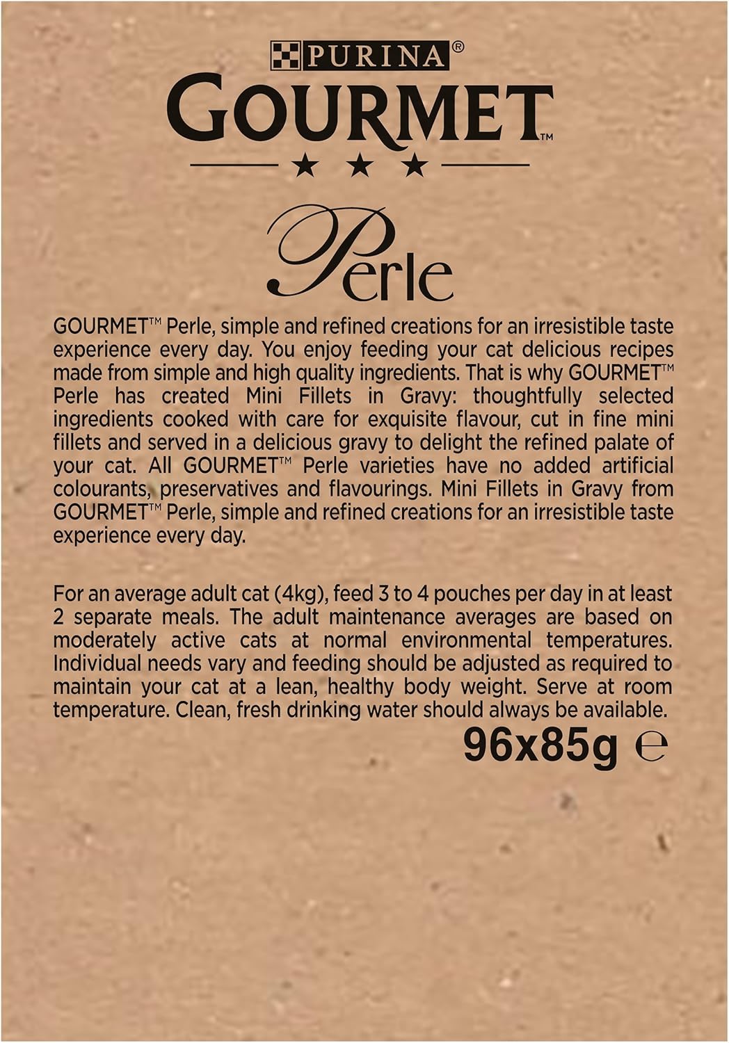 Gourmet Perle Adult Wet Cat Food Ocean Delicacies in Gravy with Salmon, Tuna, Plaice, Whitefish 4 x 12 x 85g Packs